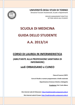 scuola di medicina guida dello studente aa 2013/14
