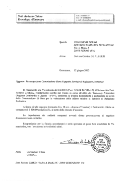Curriculum Dott. Roberto Chiesa