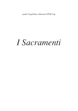 I Sacramenti in pdf - P. Guglielmo Alimonti