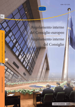 regolamento interno del consiglio europeo