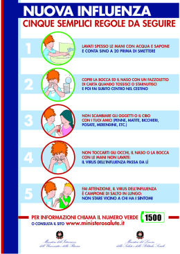 nuova influenza cinque semplici regole da seguire