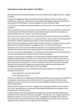 Intervento in merito alla mozione &ldquo;Cani liberi&rdquo;