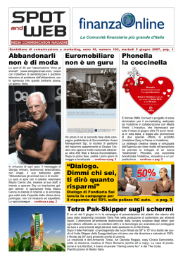 &ldquo;Dialogo. Dimmi chi sei, ti dir&ograve; quanto risparmi&rdquo; Tetra Pak