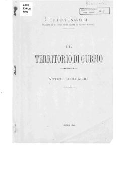 EXPLO 1006 Il Territorio di Gubbio. G. Bonarelli 1891