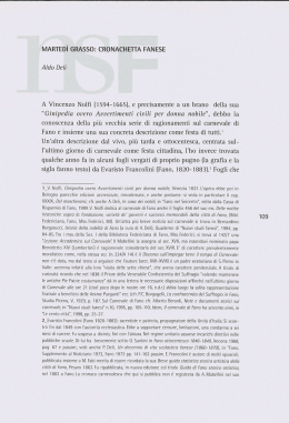 MARTED&Igrave; GRASSO: CRONACHE`ITA FANESE