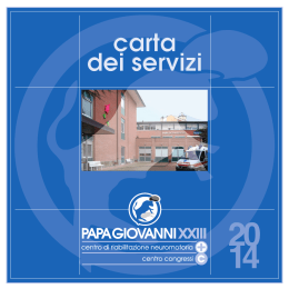 Carta dei Servizi - Casa di cura e centro congressi Papa Giovanni