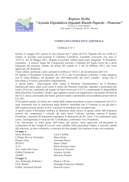 verbale n 3 - Azienda Ospedaliera Ospedali Riuniti Papardo Piemonte