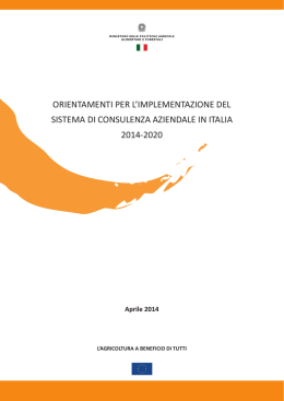 orientamenti per l`implementazione del sistema di