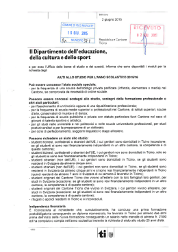 Aiuti allo studio per l`anno scolastico 2015-2016