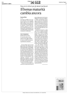 Il bonus maturità cambia ancora