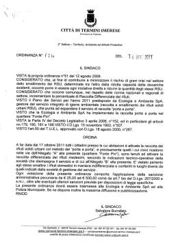 Ordinanza n. 124 - Comune di Termini Imerese
