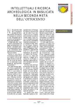intellettuali e ricerca archeologica in basilicata nella seconda met&agrave;