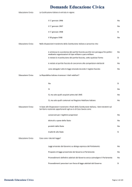 Domande Educazione Civica