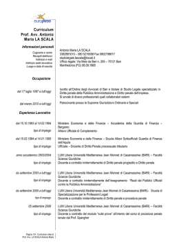 CV Antonio Maria La Scala - Avv. Antonio Maria La Scala