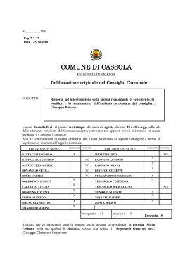 Comune di Cassola - Albo pretorio on line