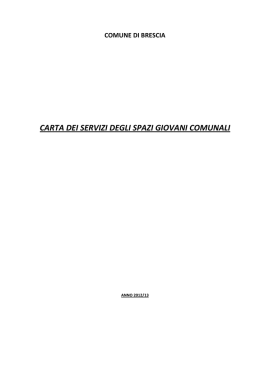 Carta dei Servizi - Comune di Brescia