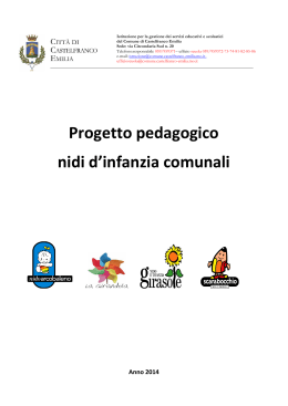 Progetto pedagogico nidi d`infanzia comunali