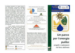 Un parco per l`energia pulita