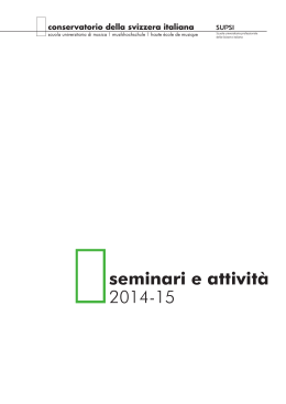 seminari e attivit&agrave; 2014-15