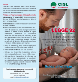 legge 92 - Cisl Lombardia