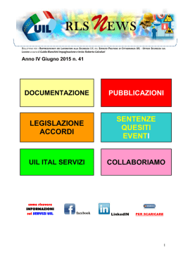 Newsletter n. 41 giugno 2015