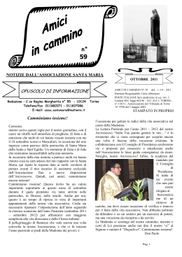 Amici in Cammino n° 59 - Associazione Santa Maria Torino