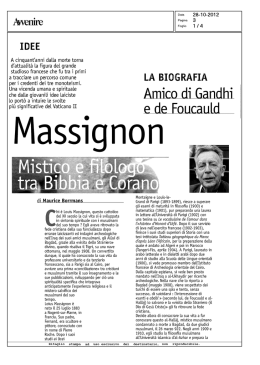 Massignon mistico e filologo tra Bibbia e Corano