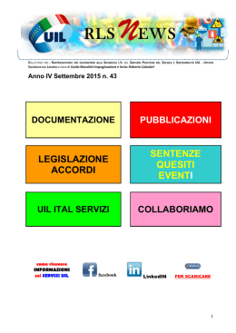 Newsletter n. 43 settembre 2015