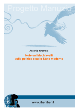 Note sul Machiavelli sulla politica e sullo stato moderno