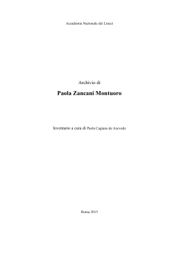 Inventario - Accademia Nazionale dei Lincei