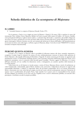 Scheda didattica de La scomparsa di Majorana