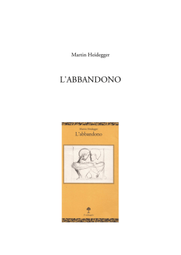 Martin Heidegger - L`abbandono