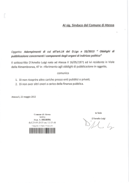 Curriculum e Dichiarazione D`Amelio Luigi