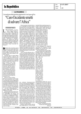 l`accusa di uno scrittore americano-nigeriano che vive tra