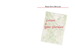 LETTERE igino giordani