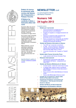 luglio - Universit&agrave; degli Studi di Firenze