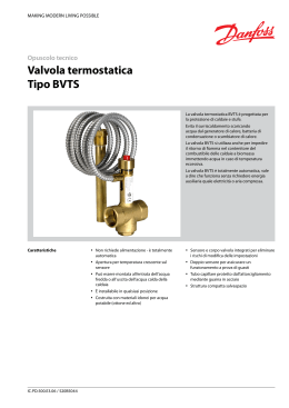 Valvola termostatica Tipo BVTS