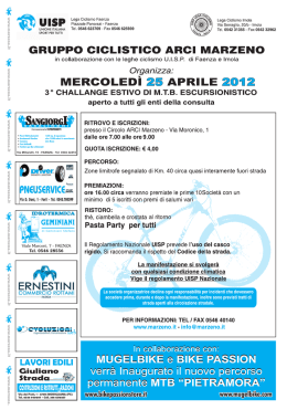 OPUSCOLO UISP MARZENO 2012