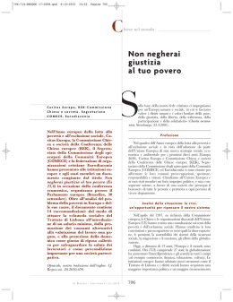Non negherai giustizia al tuo povero C