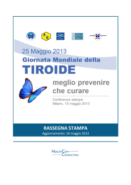 rassegna stampa - Associazione Italiana della Tiroide