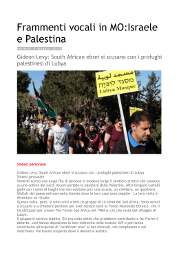 di Gideon Levy - Comunità La Collina