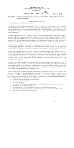 deliberazione n. del 10lug.2013