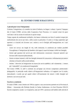 IL CENTRO COME SI RACCONTA