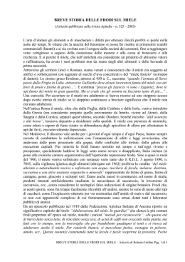 BREVE STORIA DELLE FRODI SUL MIELE