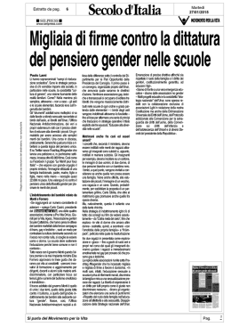 Secolo d` Italia - Movimento per la Vita