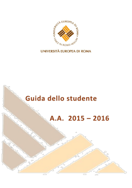 Guida dello studente a.a. 2015-2016