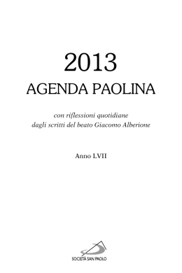 agenda paolina - RomaWebRevolution.com