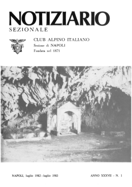 notiziario - Federazione Speleologica Campana