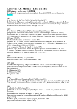 Lettere di F.S. Merlino - Centro Studi Francesco Saverio Merlino