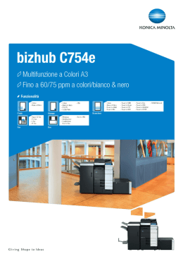 Page 1 % KONICA MINOLTA hub C754e Q Multifunzione a Colori